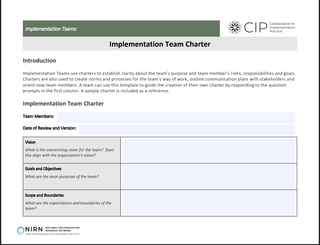 Team charter picture